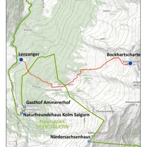 Tourenkarte Bockhartscharte